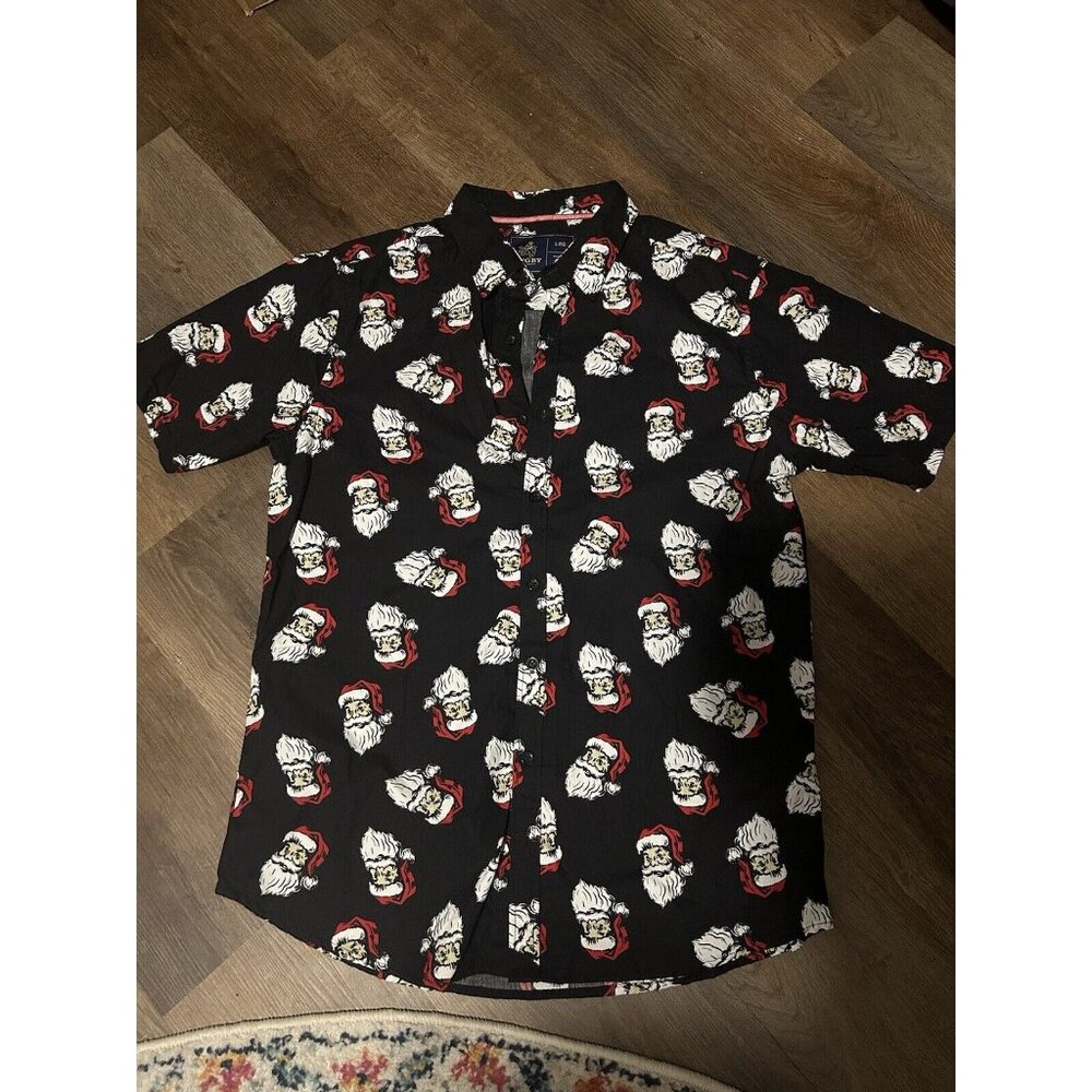 Men’s (Large) Rugby University Santa Button Up Polo